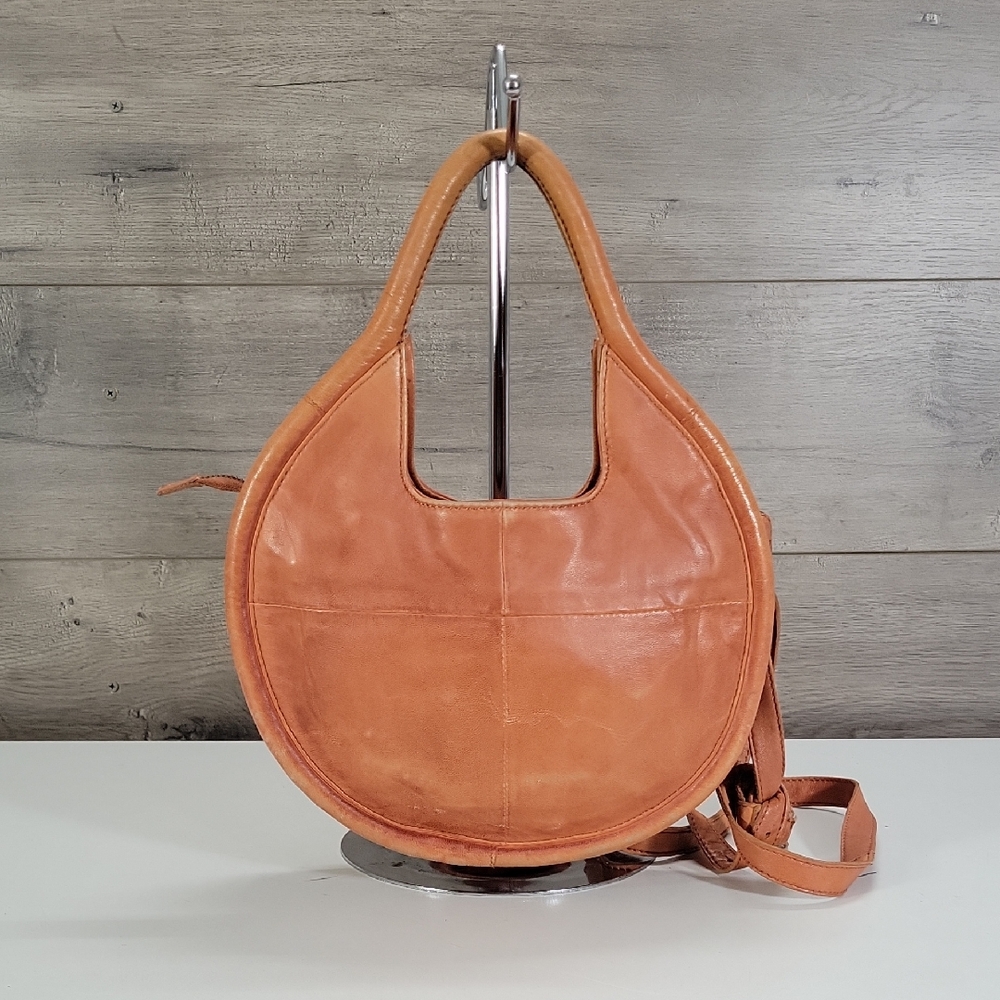 by Anthropologie Orange Leather Shoulder Bag